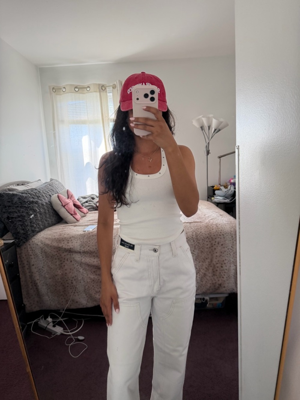 NWT Abercrombie & Fitch white Mid Rise Slouchy Jeans